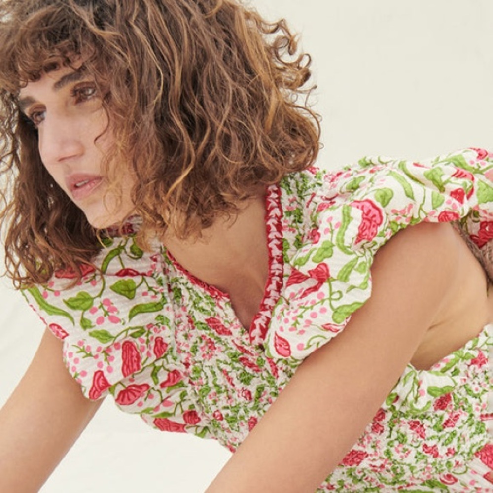 Floral Ruffle Sleeve Dress - Picture 3 of 5